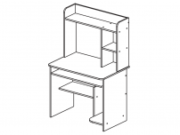 Компьютерный стол Интел-1 Ясень шимо темный-Ясень шимо светлый