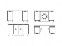 Модуль для установки стиральной машины под общую столешницу МС700 700х716х116 Модерн
